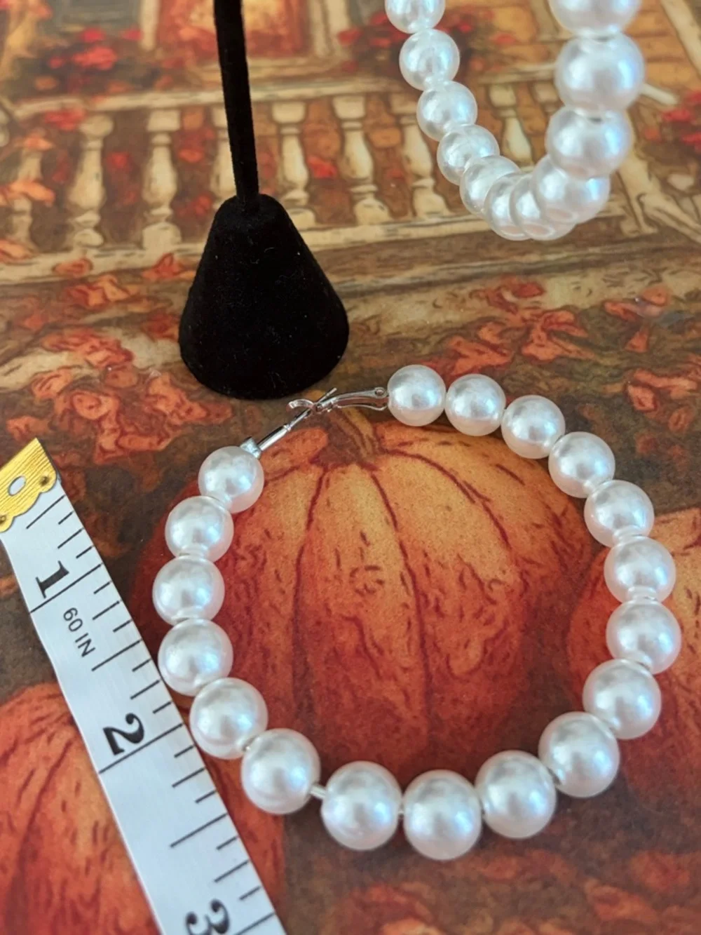 Pearl Hoop Earrings -